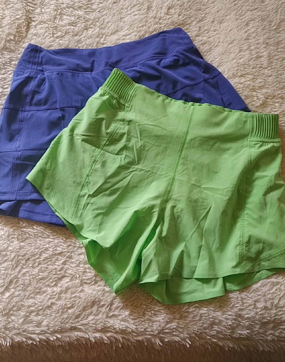 lululemon athletica Green and Blue Athletic Shorts Duo